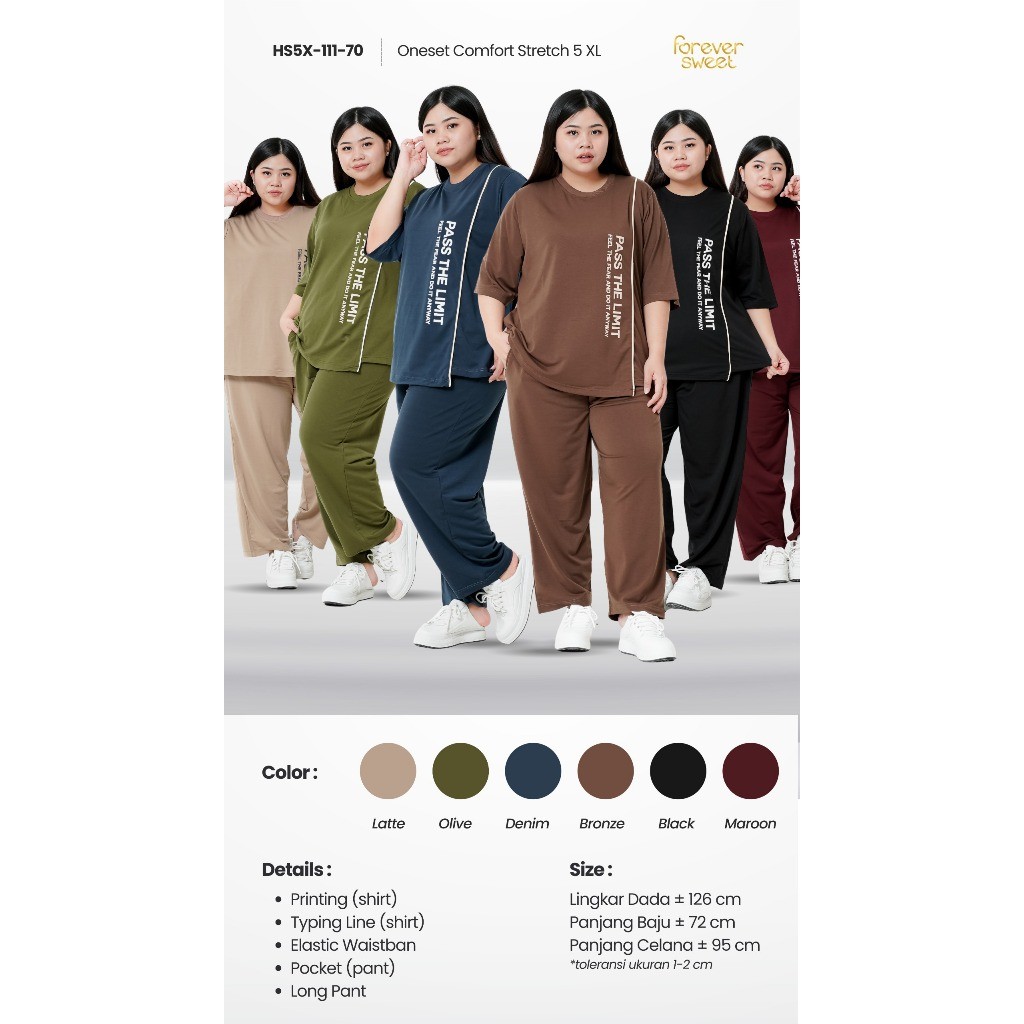 Oneset / Setelan  Knit Jumbo 5XL Forever Sweet