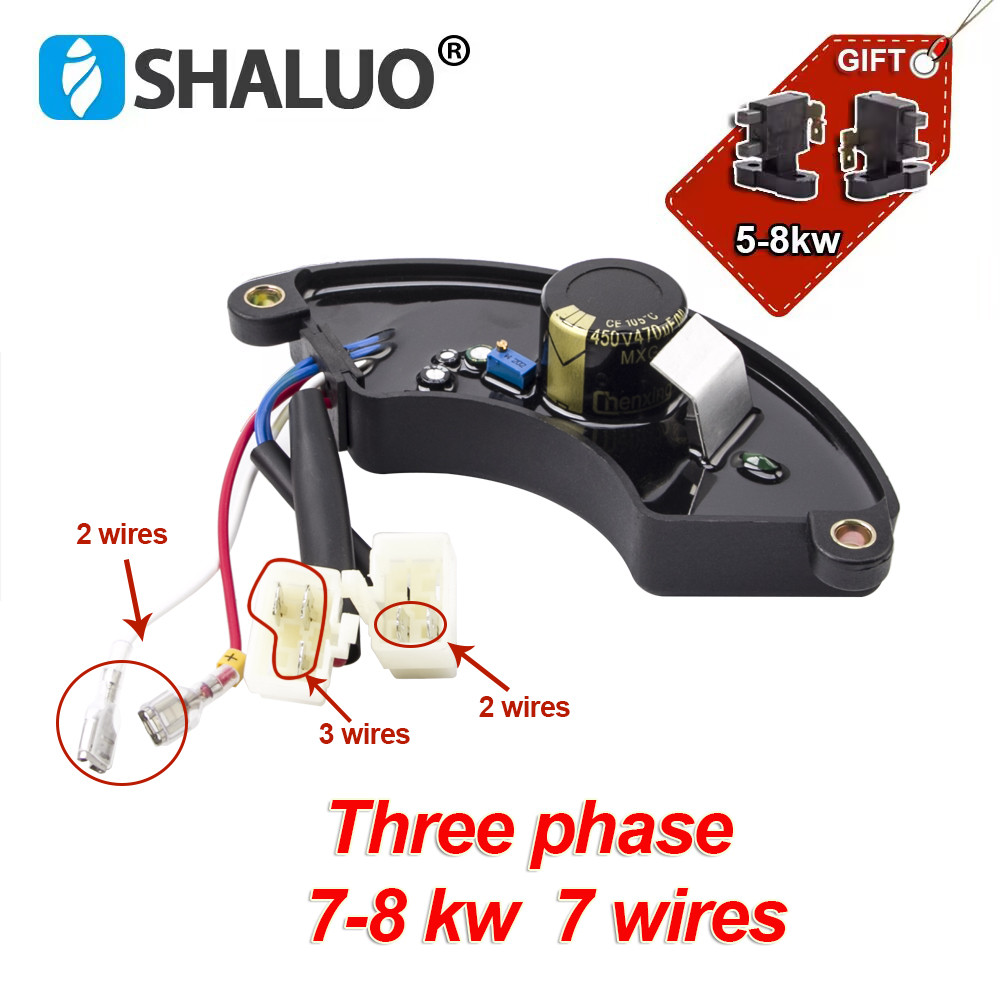 2KW 3KW 5KW 6KW 7KW 8KW AVR Generator Automatic Voltage Regulator Stabilizer Single Three Phase For 