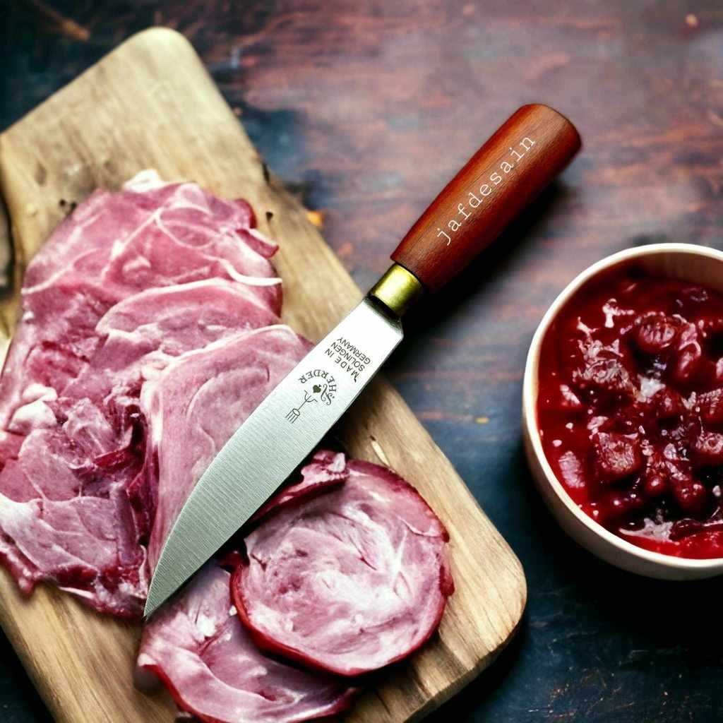 Pisau Herder Cap Garpu Original Solingen Jerman Slut Kuningan 4 inch