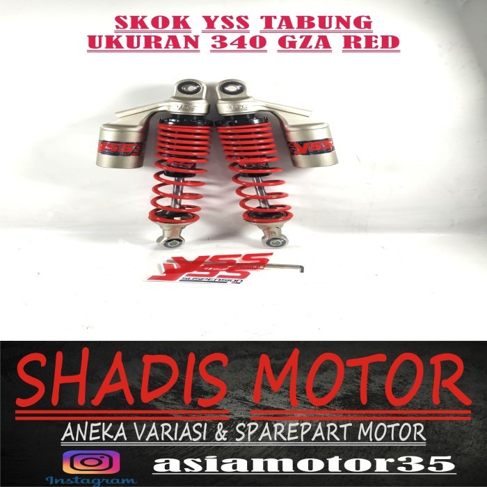SKOK YSS TABUNG 340 GZA RED skok belakang motor