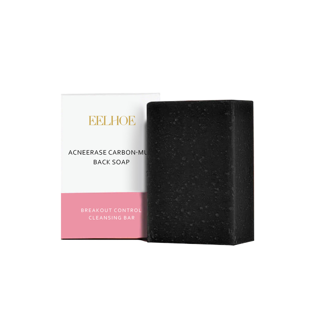 Eelhoe Carbon Mud Back Soap White Body Cleansing Skin Fading Dark Spots Acne Marks Exfoliating Moist