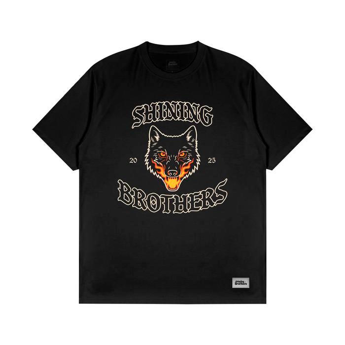 (COD) SHINING BROTHERS ARTIKEL 25 T-SHIRT REGULER BLACK UNISEX PRIA WANITA 2OS HEAVY COTTON Kaos Hit