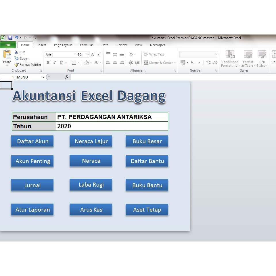 TERLENGKAP TERMURAH Program Aplikasi Software Excel Akuntansi DAGANG