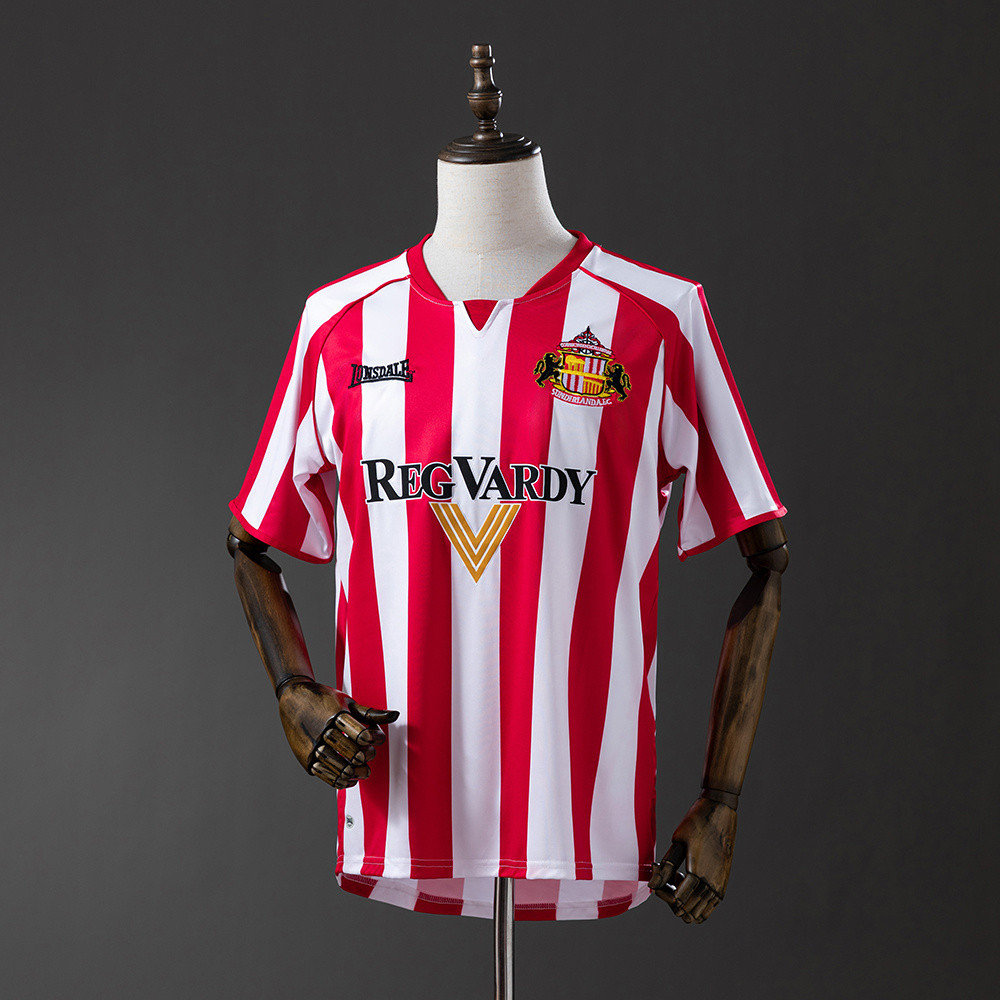 Jersey Sunderland 05/06 Home Retro T shirt pria
