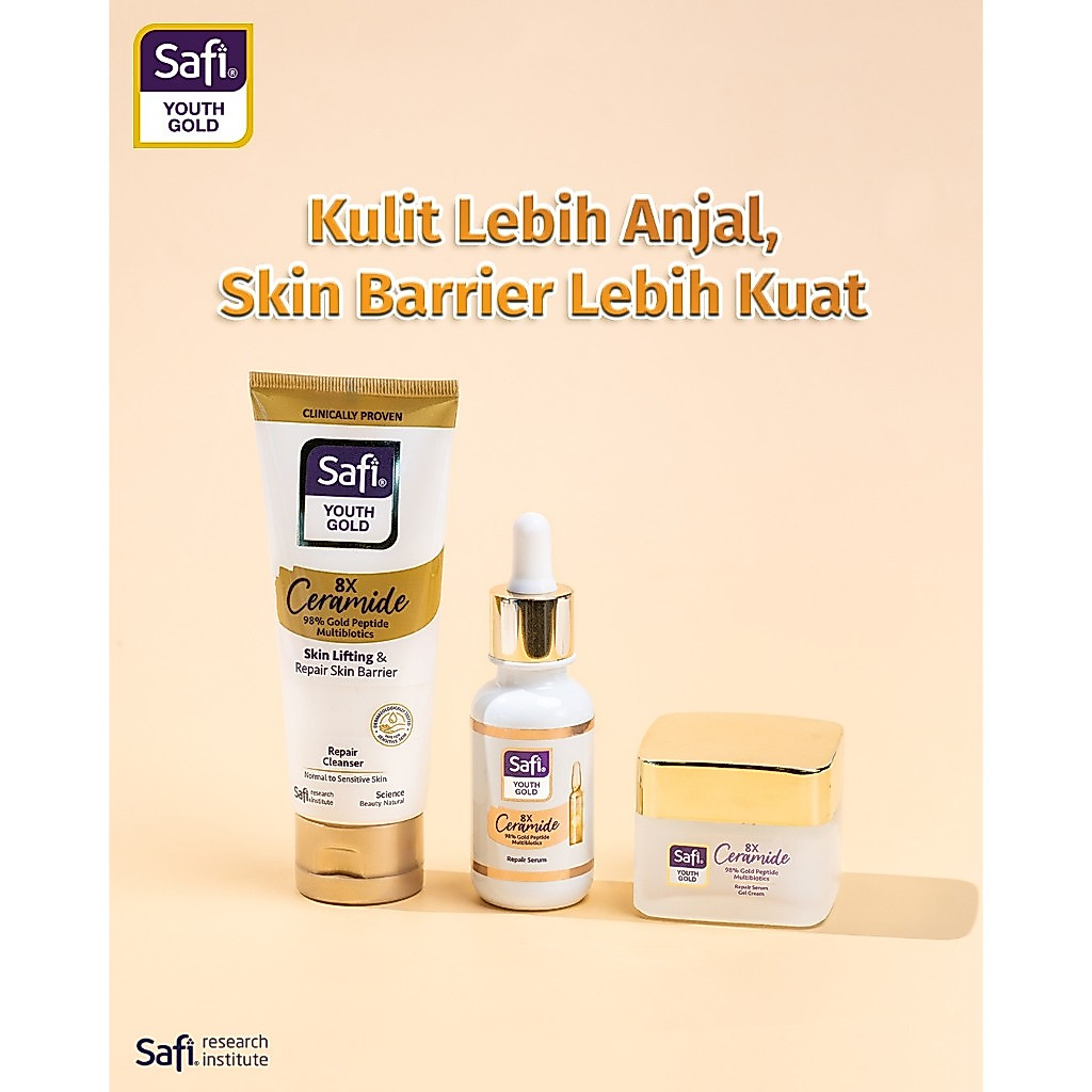 Paket Skincare Safi Malaysia Youth Gold Kulit Normal Sensitif Anti Penuaan
