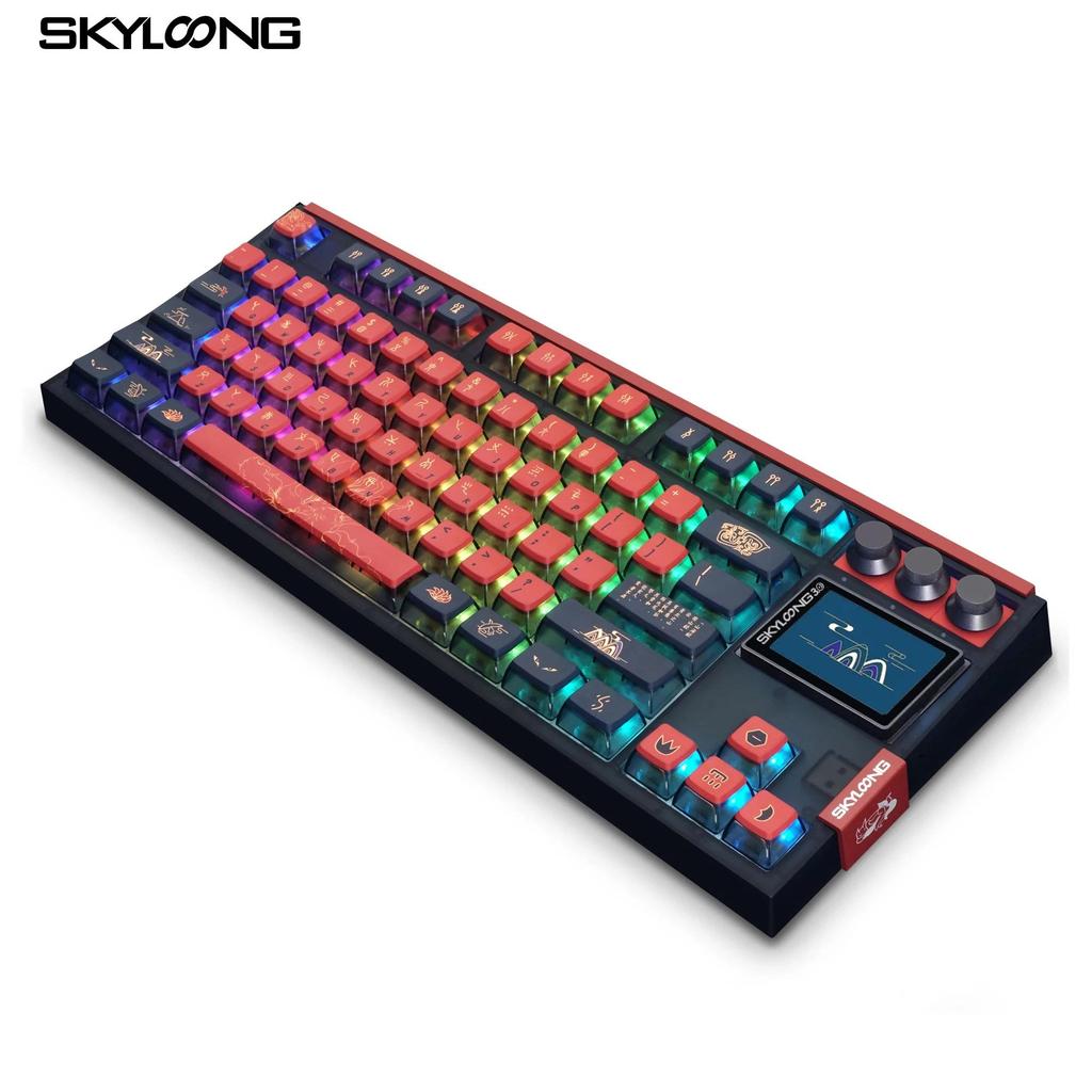 SKYLOONG GK87 Pro wireless mechanical keyboard with hot-swappable silent switches RGB backlight cust
