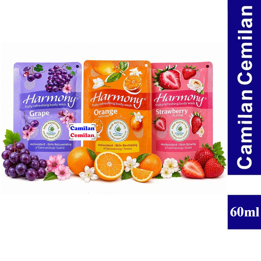 Harmony Sabun Mandi Cair Wangi Buah Menyegarkan 60 ml