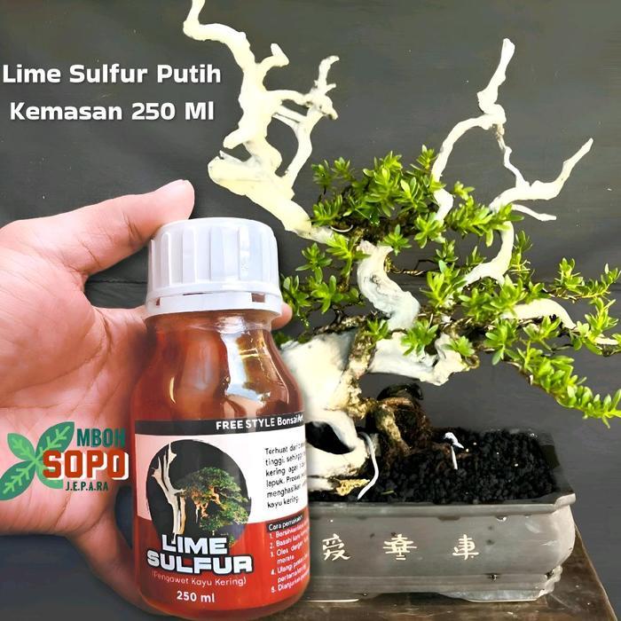 Alat Bonsai, Lime Sulfur Putih Wood Durable Obat Jin Sulfur kemasan 250 ml