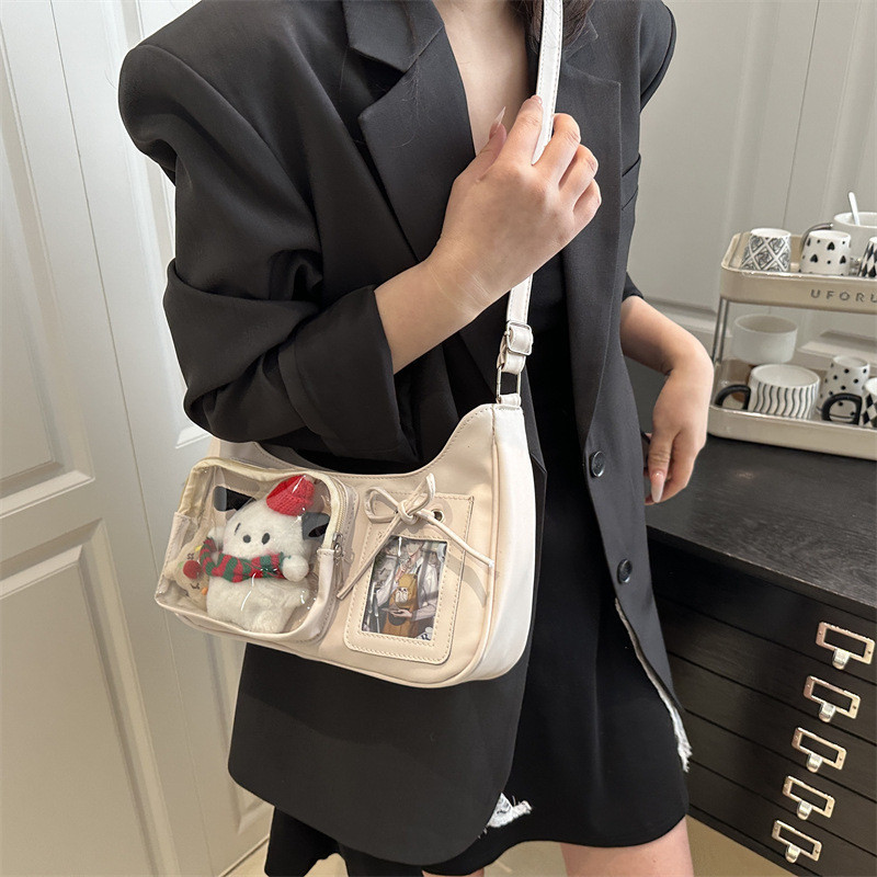 [COD] Tas Selempang Terbaru Lucu Wanita PU Korean Style Tas Bahu Tas Kapasitas Besa Tas Transparan I
