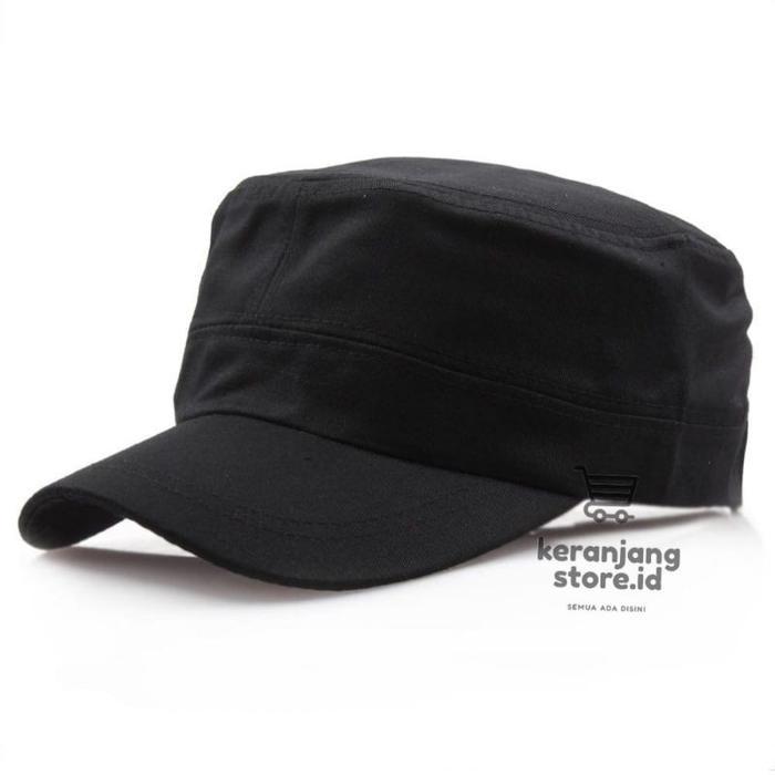Topi Komando Polos / Topi Komando Army / Topi Tentara Militer - Hitam