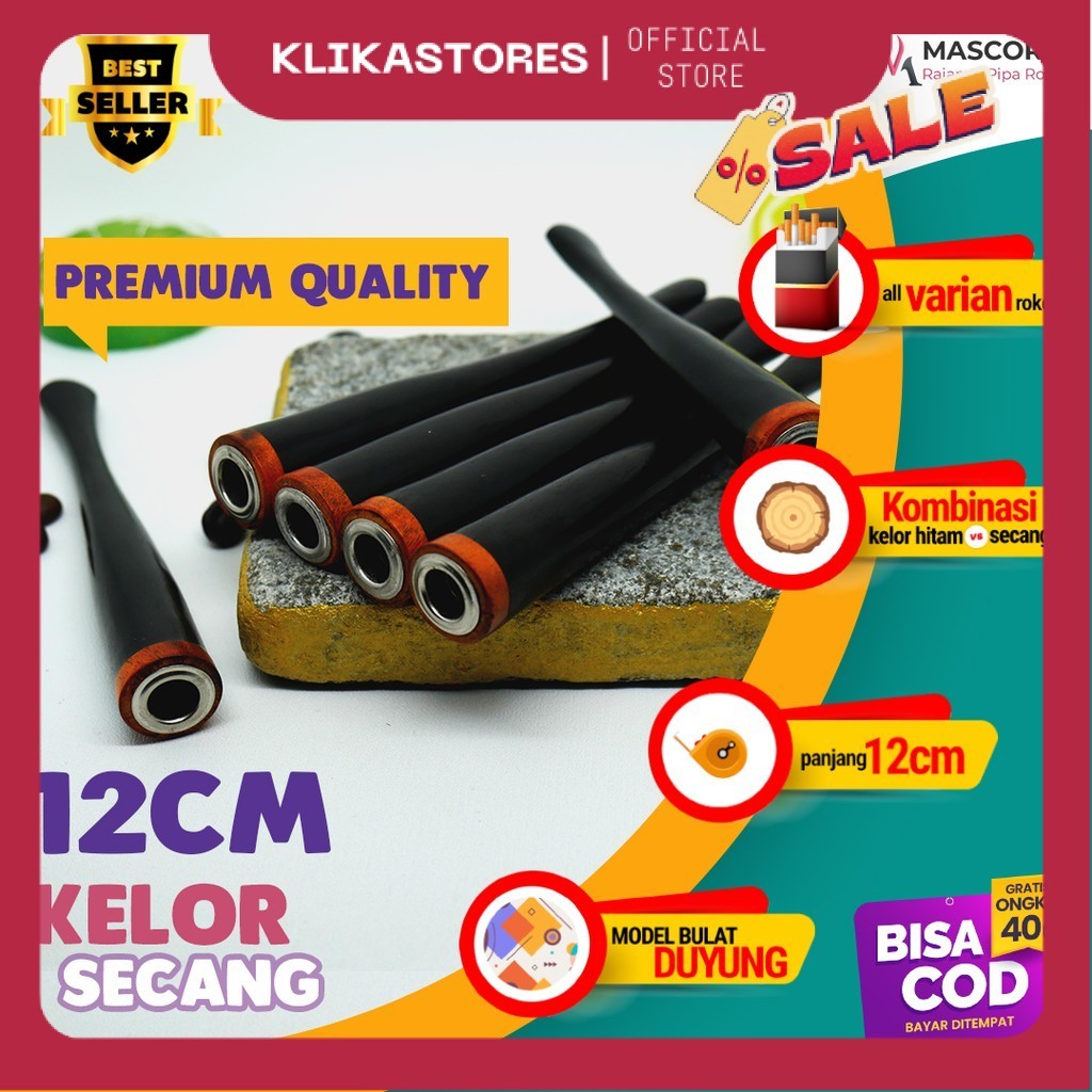 once pipa rokok kayu kelor hitam kombinasi secang bukan pipa rokok gading gg MSR