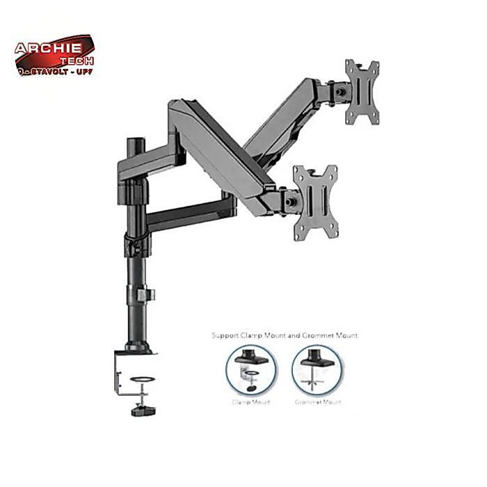 BERKUALITAS OXIMUS P200e Dual Arms Gas Spring Bracket TV