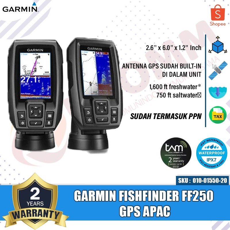 Garmin FF250 FF 250 Fishfinder GPS Garmin 250 APAC CHI Pencari Ikan Original Garansi Resmi 2 Tahun