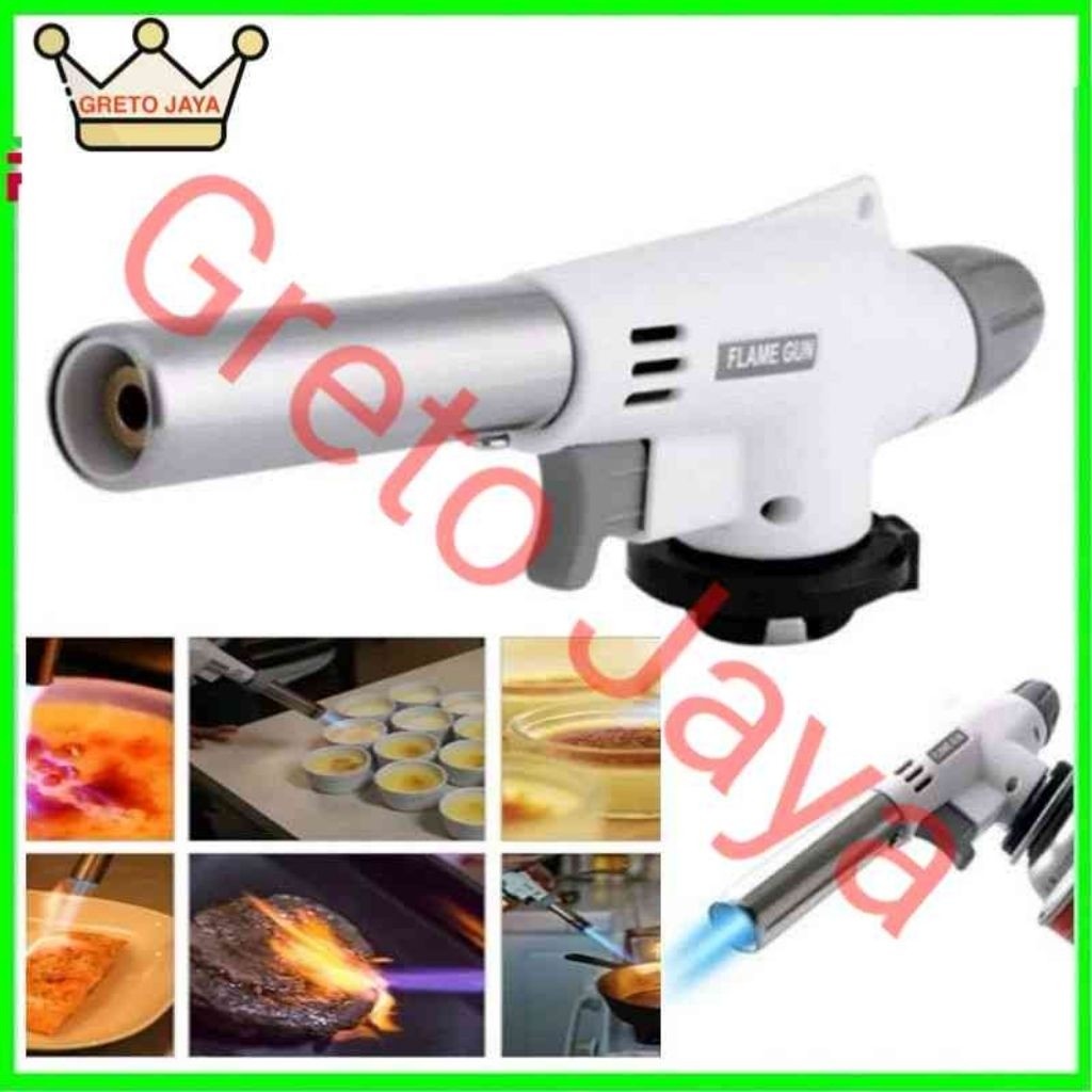 Portable Kepala Gas Torch BBQ Blow Torch Flame Gun Korek Makanan Panggang Pemantik Pematik Api Alat 
