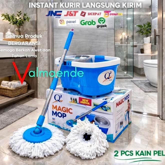 Pel Lantai Magic Mop Pembersih Lantai Packing Kardus Bubble Wrap Q2 2623 - biru Q2 2623 Biru