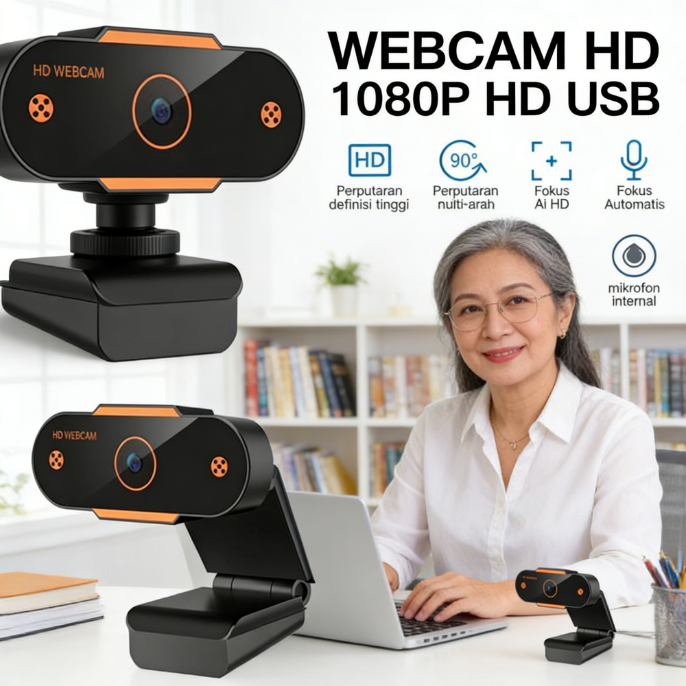 Kamera Konferensi Kamera Online Kamera PC Laptop Kamera Mikrofon Kamera Kantor Usb 1080Pdengan.