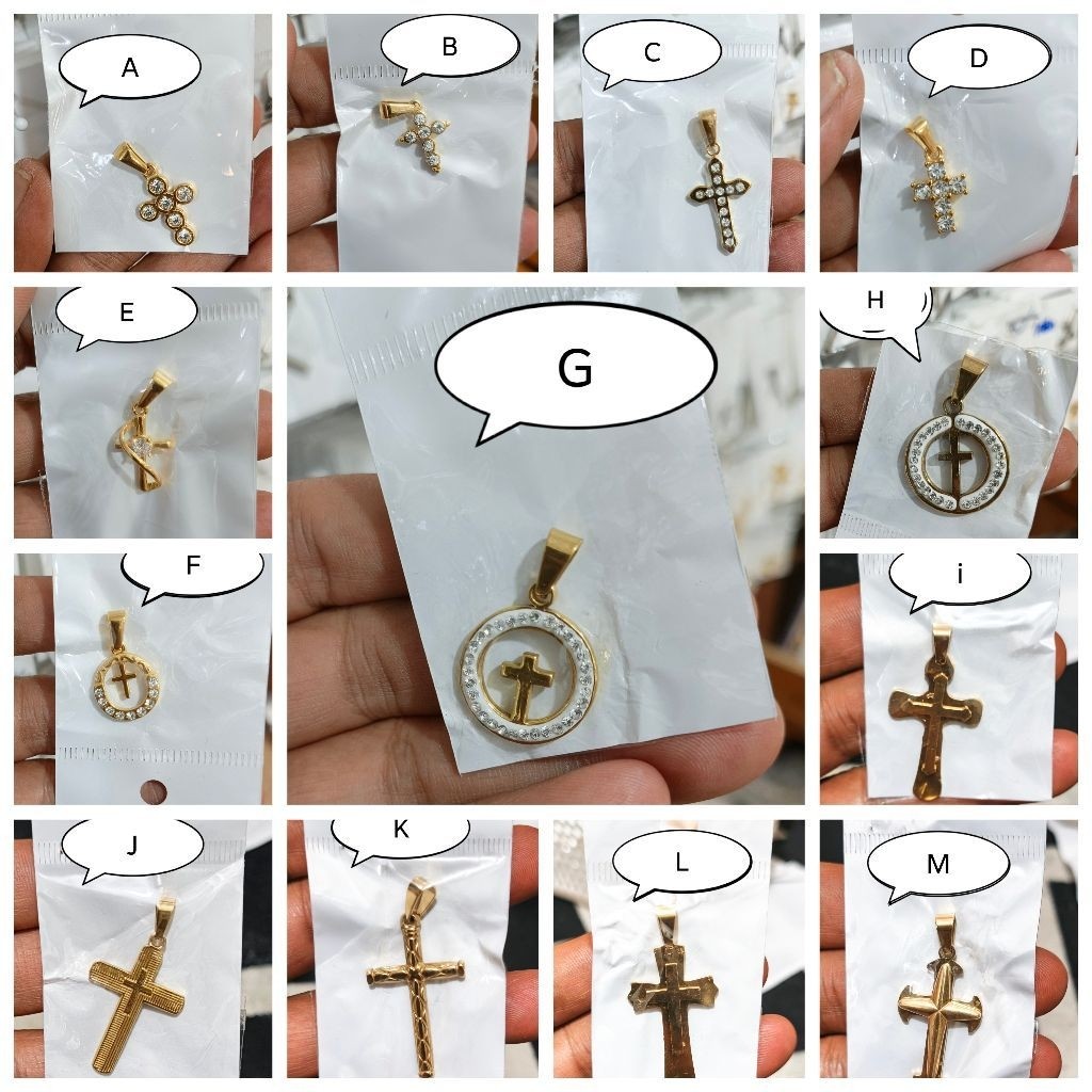 RL469. Liontin Salib titanium untuk bandul kalung