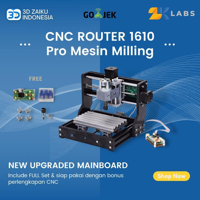 CNC Router 1610 Pro Mesin Milling PCB Laser 160*100*45 mm with Spindle