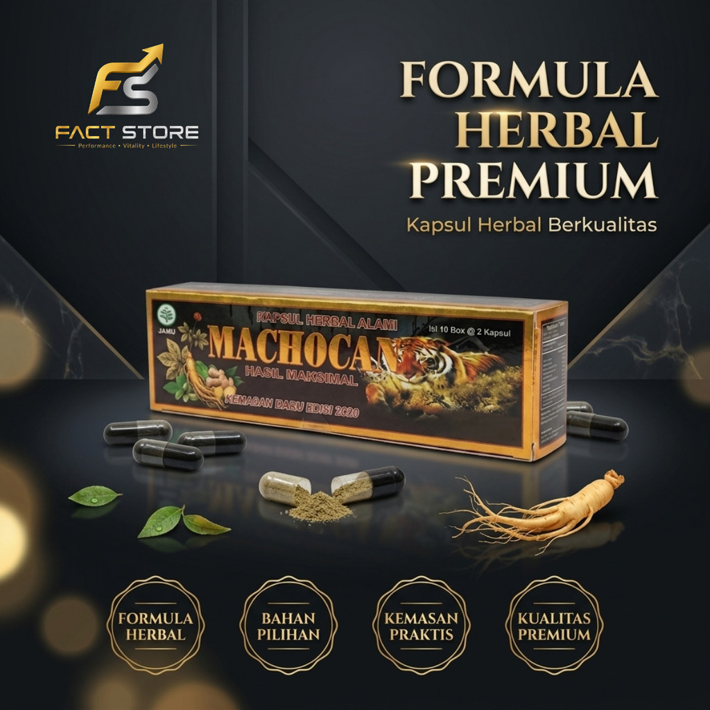 MACHOCAN Formula Herbal Berkualitas – 1 Box Isi 20 Kapsul