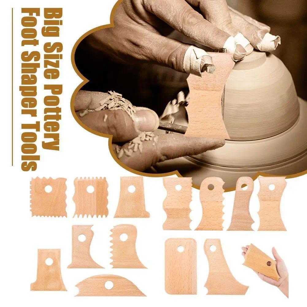 7Pcs Pottery Tools Pottery Foot Shaper Tools Pottery Trimming Tools Pottery Profile Rib For Carving 