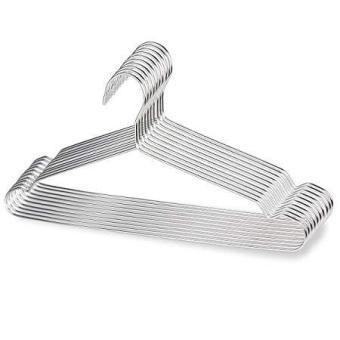 HANGER KAWAT / GANTUNGAN BAJU ISI 10PCS WARNA SILVER gc gp