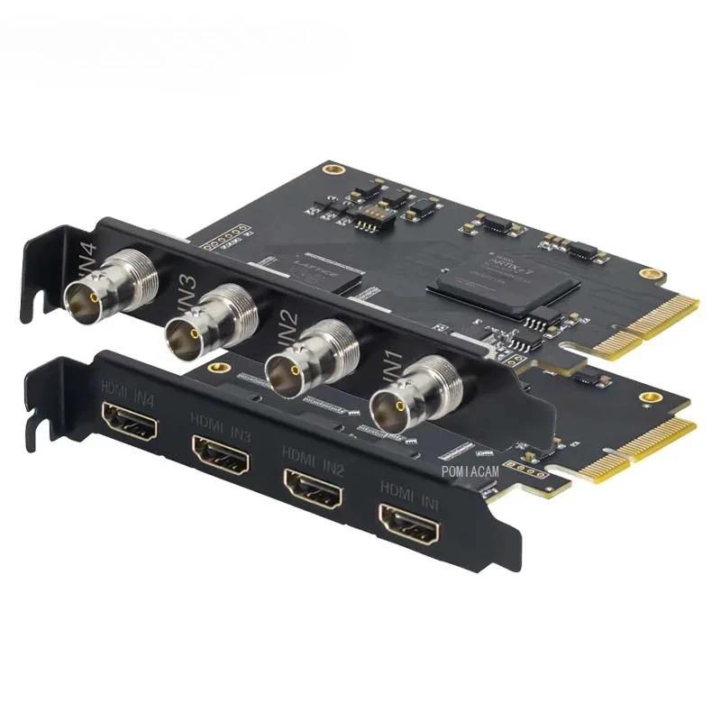 4 Channel 1080p OBS Vmix Wirecast Streaming 4 Channel 60fps Quad HDMI SDI Broadcast PCI Express HD V