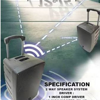 (BONUS 2MIC) SPEAKER PORTABLE ROADMASTER PA 15 / PA 12 TWS & BLUETOOTH