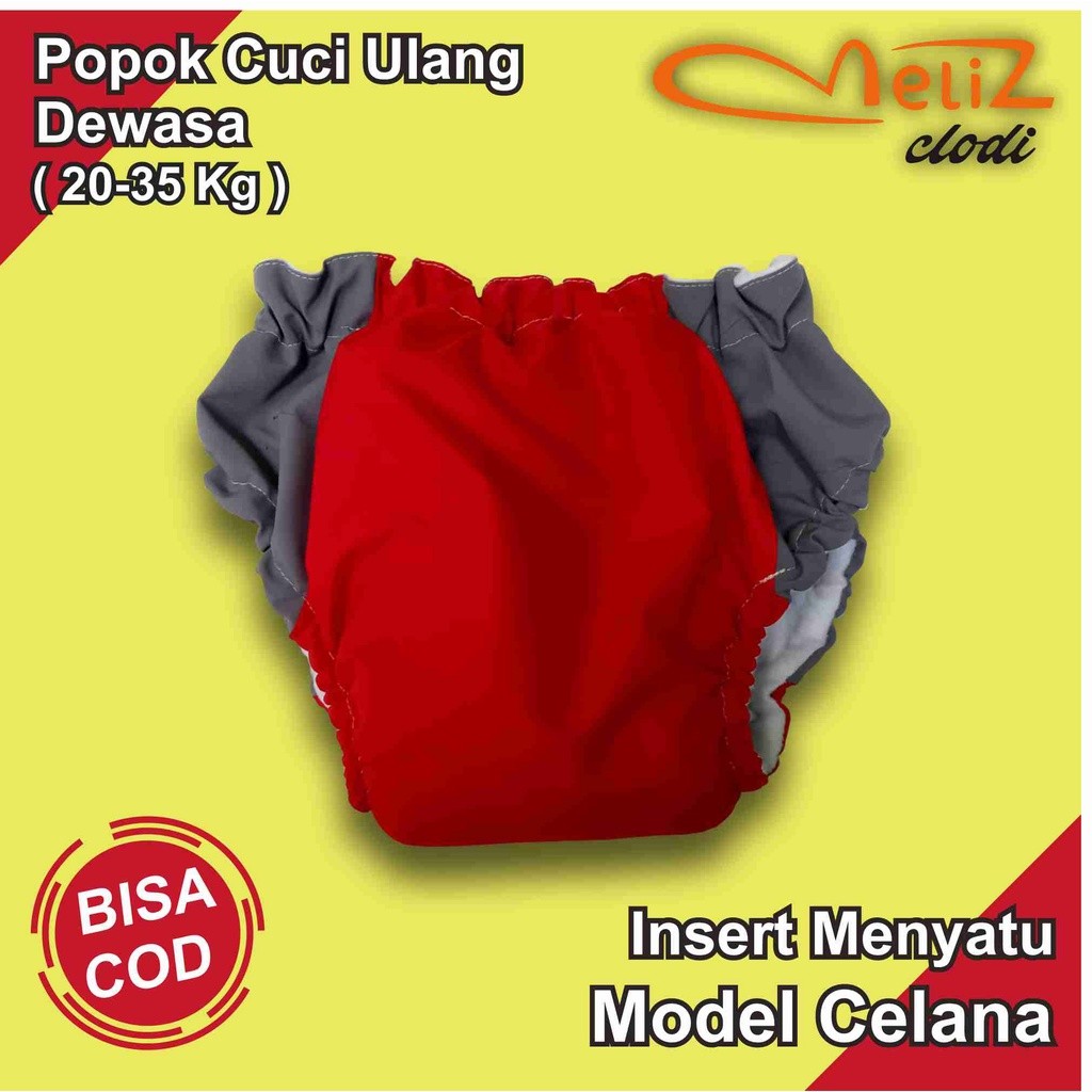 Popok Dewasa,Popok Kain Dewasa BB 20-35 KG, Clodi Dewasa, Popok Cuci Ulang, Cloudy Popok Kain, Clodi