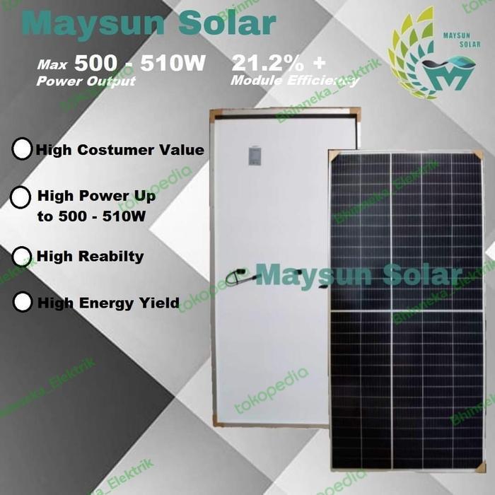 Solar Panel 500wp Mono Crystalline Panel Surya 500wp 510wp 520wp HQ A+