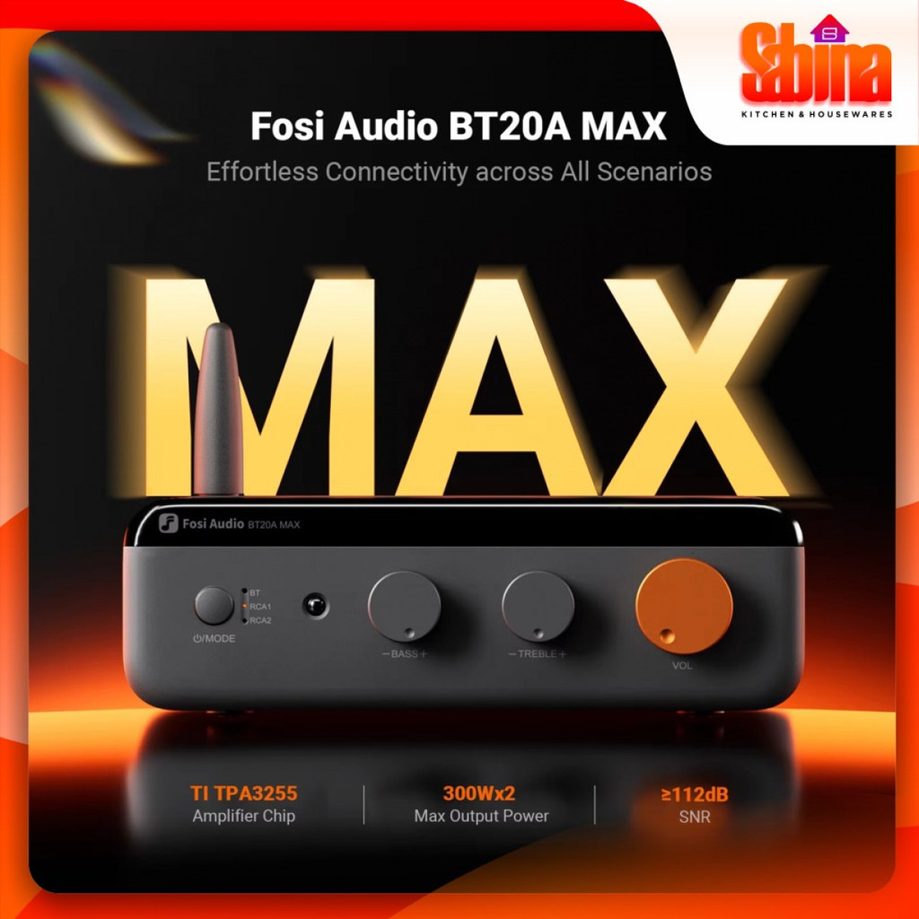 Fosi Audio Power Amplifier HiFi Bluetooth Stereo PFFB Feedback