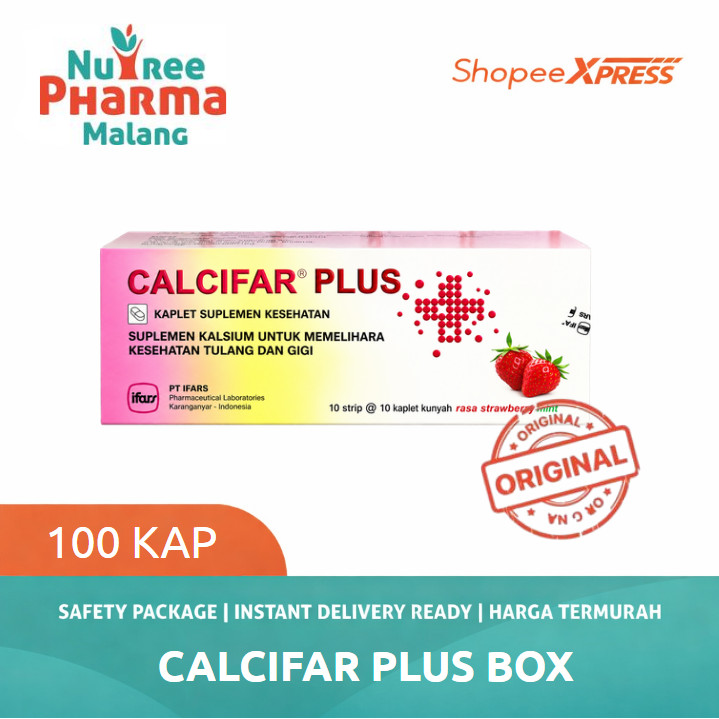 Calcifar Plus isi 100 Tablet Kunyah - Kalsium Ibu Hamil