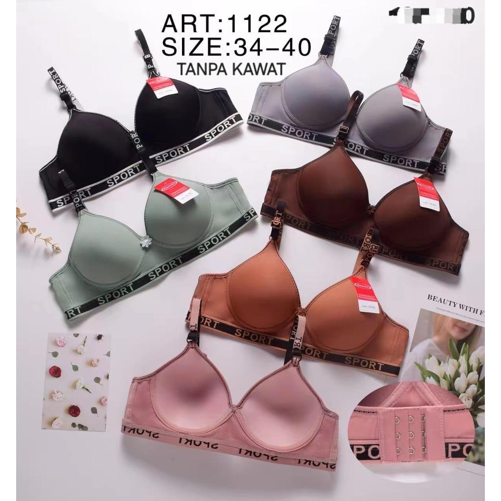3PCS BRA MISSLILY CUP B MEWAH BRA SPORT MISSLILY PREMIUM BRA TULISAN SPORT BRA 9263/1122