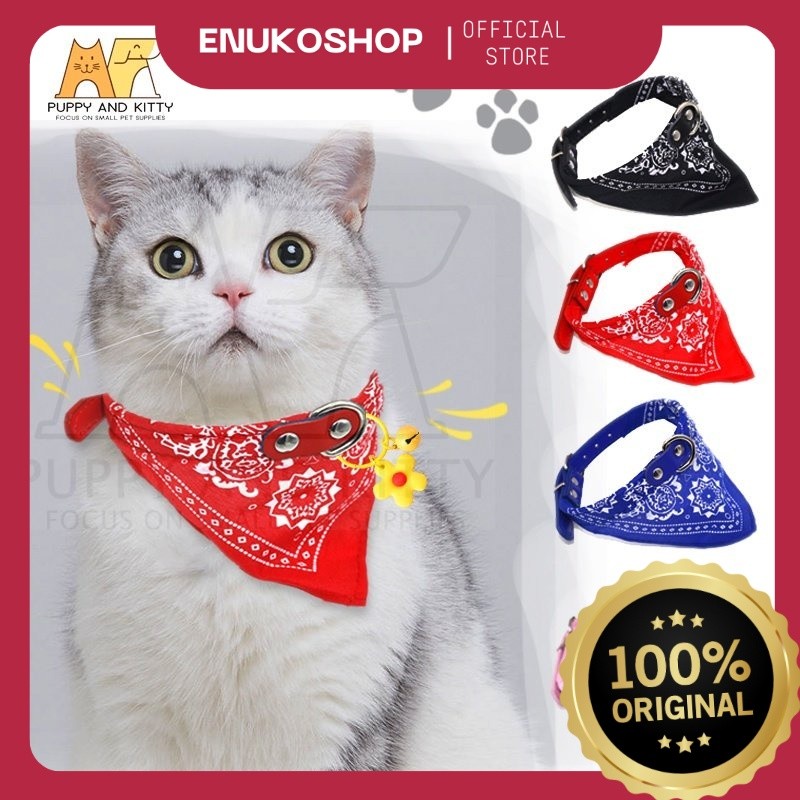 Kalung Scarf Kucing Anjing Kelinci Musang/Kalung Kucing / Scarf Syal Bandana Motif | Aksesoris Kucin