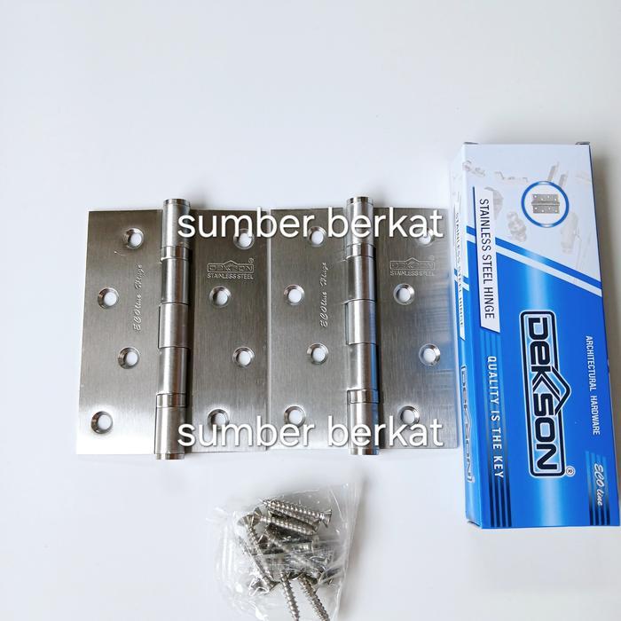 Ecoline hinge dekson 4×3×2mm 2bb sss , Engsel stainless 4inch dekson , engsel dekson 4inch stainless