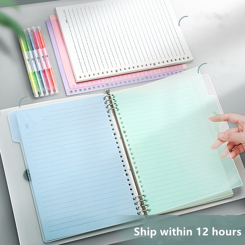 Binder A5/B5 Buku Binder Aesthetic Transparan Hitam Putih Notebook Aesthetic Korea