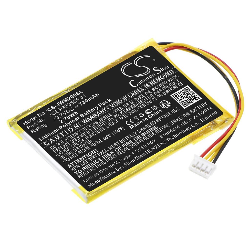 CS Replacement Battery for JBL Wind 2 PN:GSP383555 01 730mAh / 2.7Wh