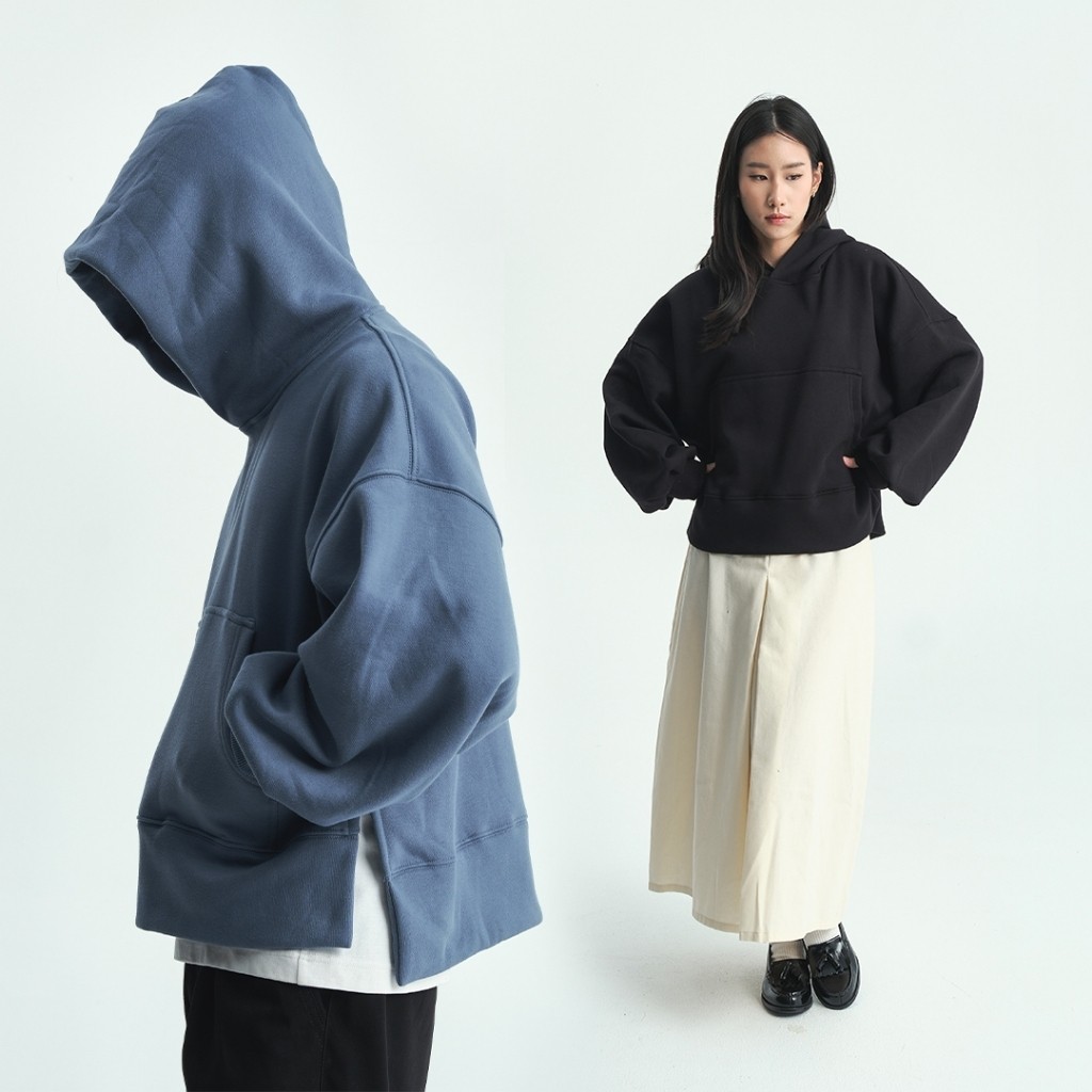 Flare Bubble Hoodie (Black, Misty, Steel Blue)