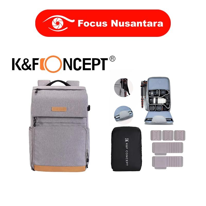 K&F Concept 22L Camera Travel Backpack (KF13.104VI) Tas Kamera / Drone / Laptop