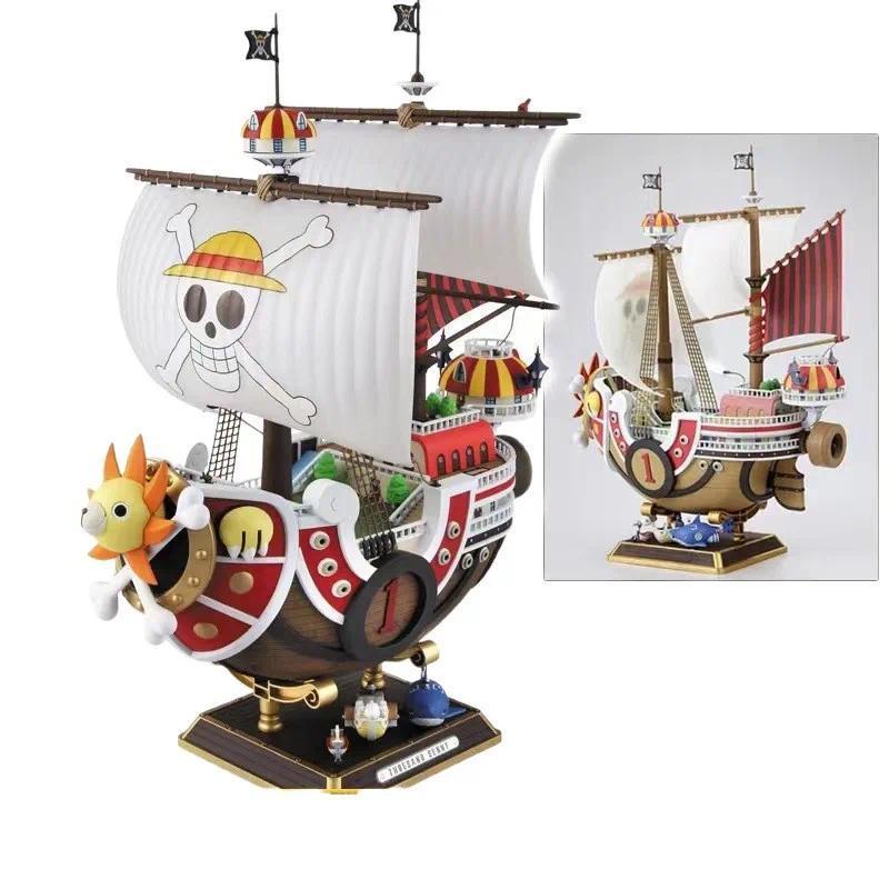 One Piece Golden Going Merry Pirate Ship Anime Collectible Model Figure 28 Cm With Sticker Desktop D