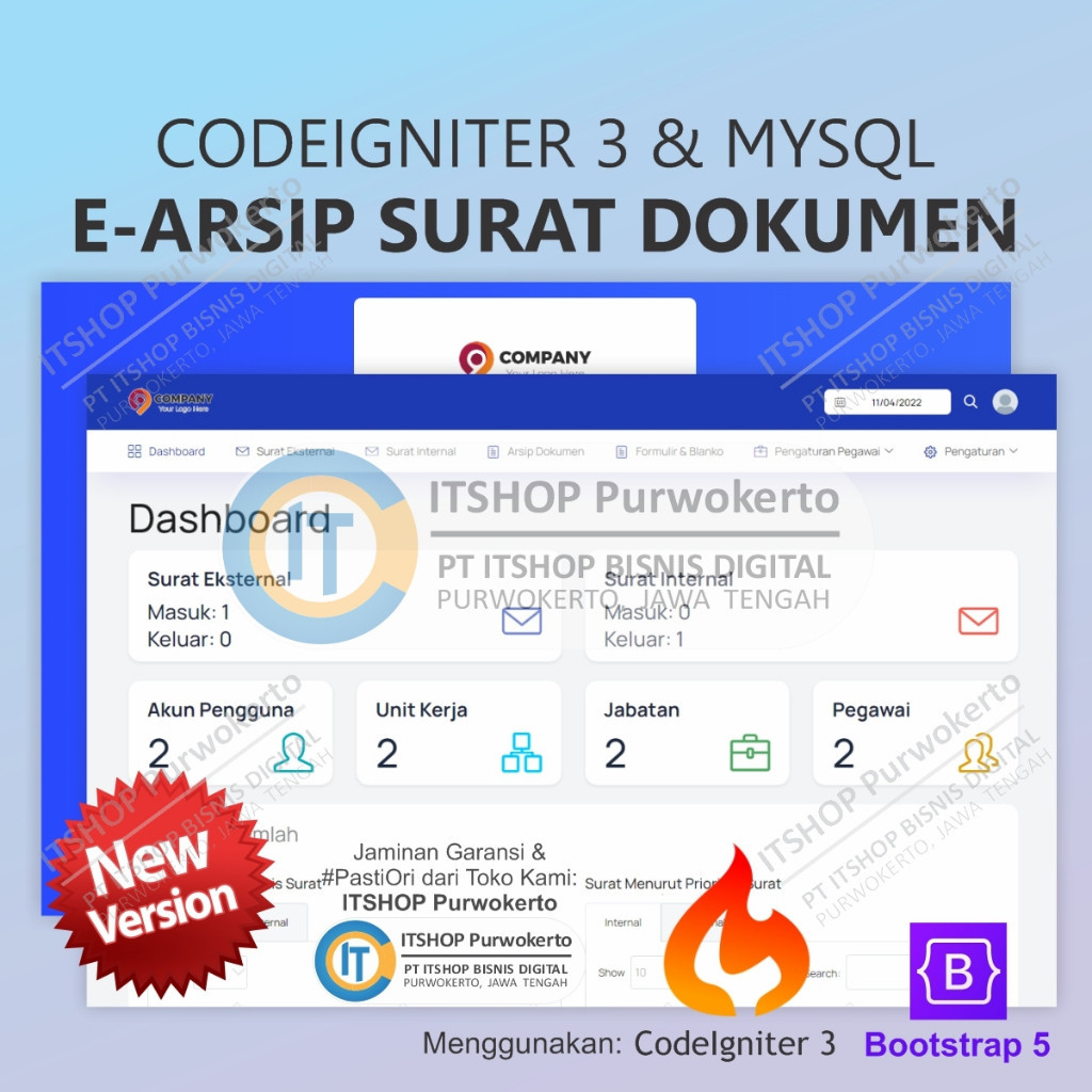 Source Code Codeigniter Aplikasi Web E-Arsip 2 Surat Dokumen PDF