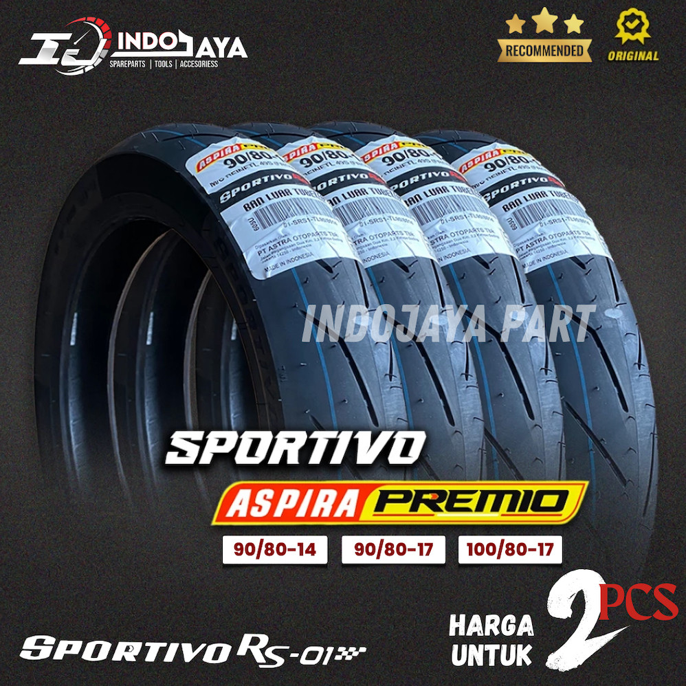 widyaotomotif [PAKET TERMURAH SEPASANG 2 BAN] BAN ASPIRA PREMIO SPORTIVO RS01 RING 14  TUBELESS SOFT