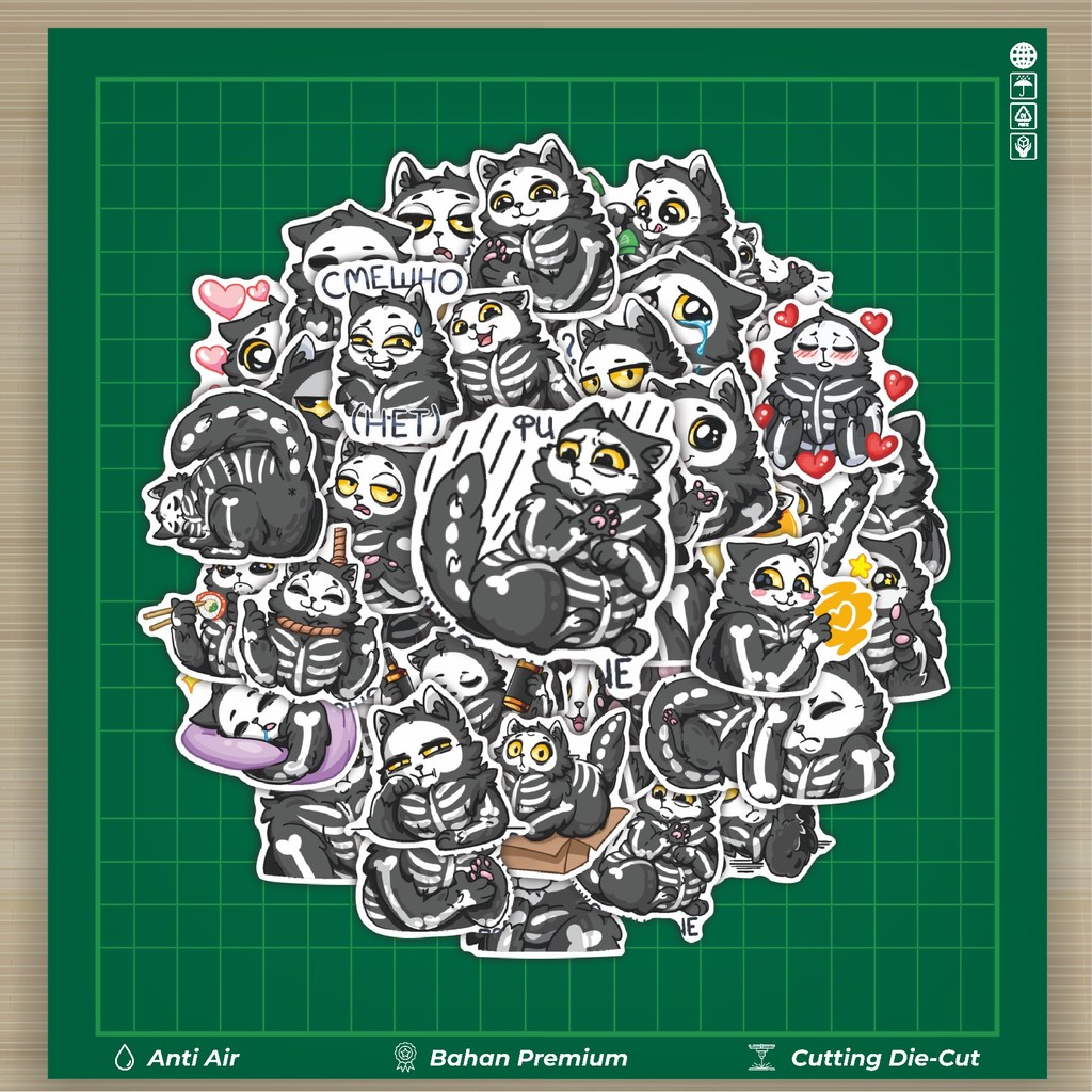 

HOT 50 PCS STIKER Stiker Vk Skelexhic Stiker Fashion Cars Decal Dingin Kartu Album Custom Vinyl Anti Air- Sticker Aesthetic Buku Journal Koper Casing HP Tablet Laptop Helm Motor Botol Minum