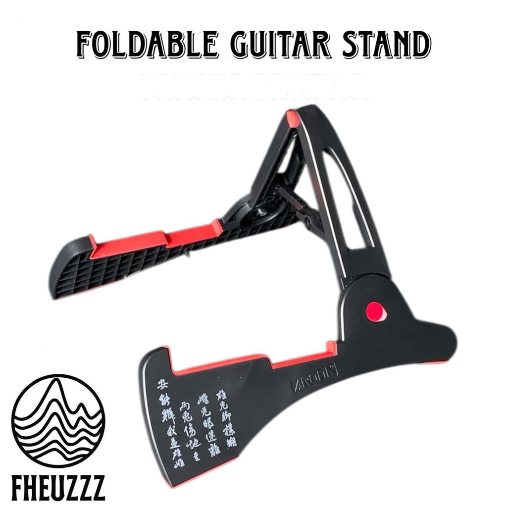 Stand Gitar Lipat Foldable Akustik Elektrik Bass Ukulele Guitar Original AROMA