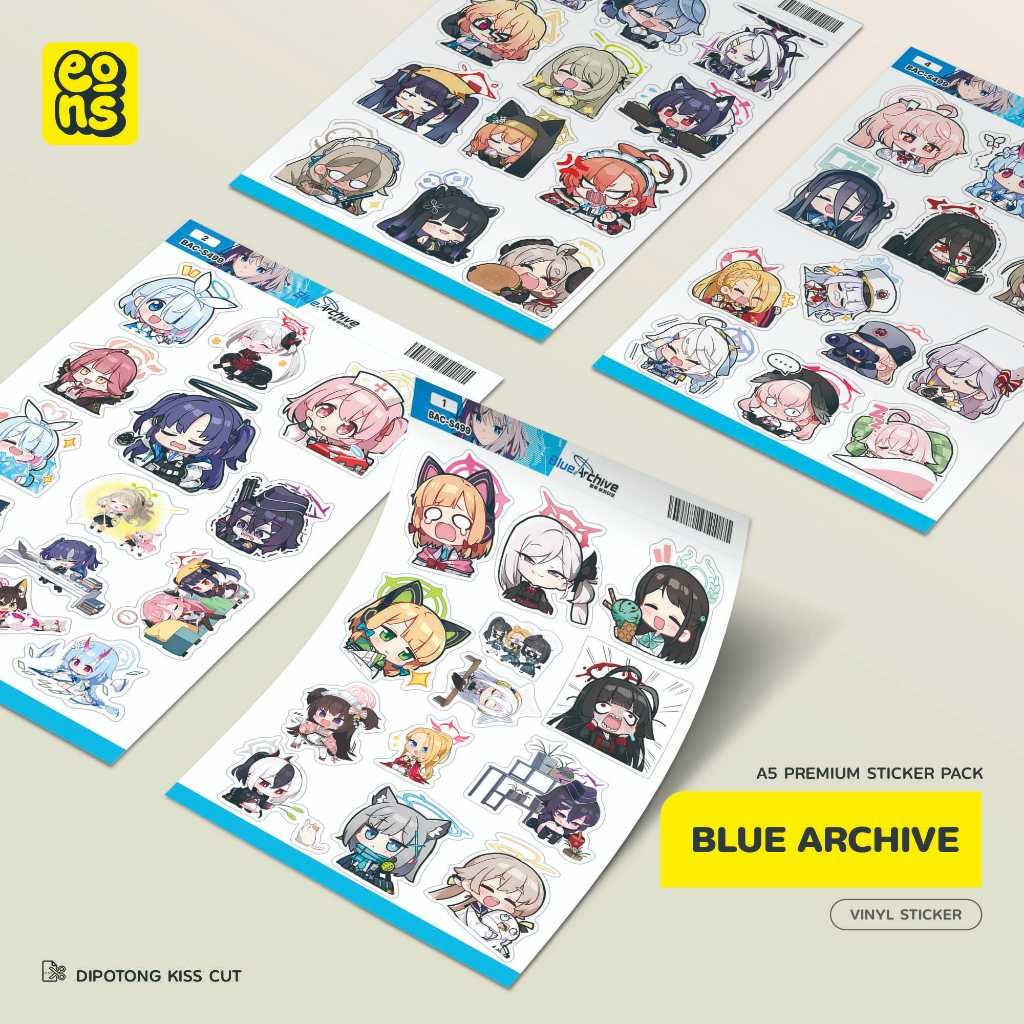 Stiker Pack BLUE ARCHIVE Waterproof Aesthetic- untuk Laptop, Motor, dan Helm - Paper Stationery