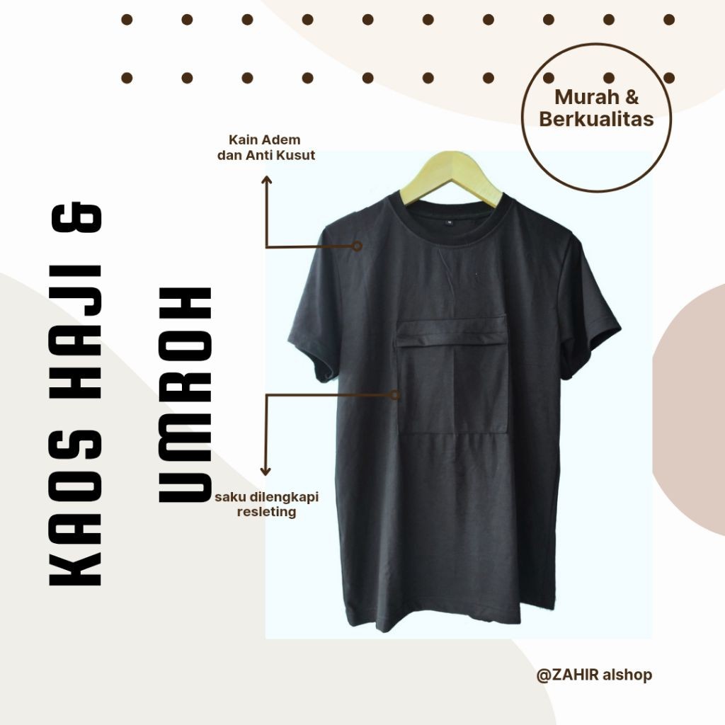 Kaos Haji Dan Umroh / Kaos Oblong / Kaos Polos / Kaos Hitam /Kaos Putih