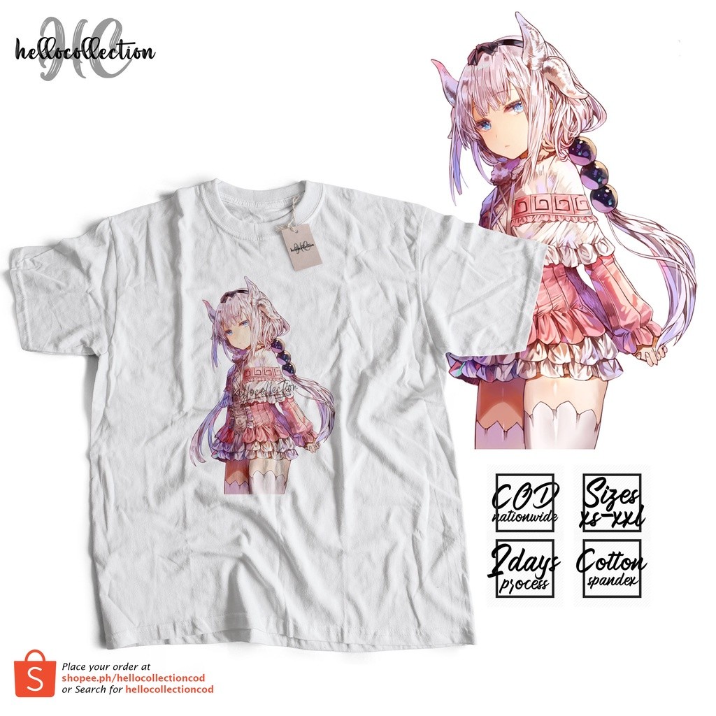 Kaos Baju Miss Kobayashi's Dragon Maid - Design 19 Anime Shirt Baju Anime c1