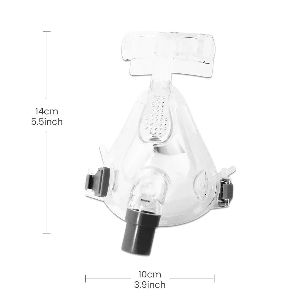 Adjustable CPAP Full Face Mask Respirator Ventilator & Headgear Nose Mask Auto CPAP APAP BiPAP Anti 