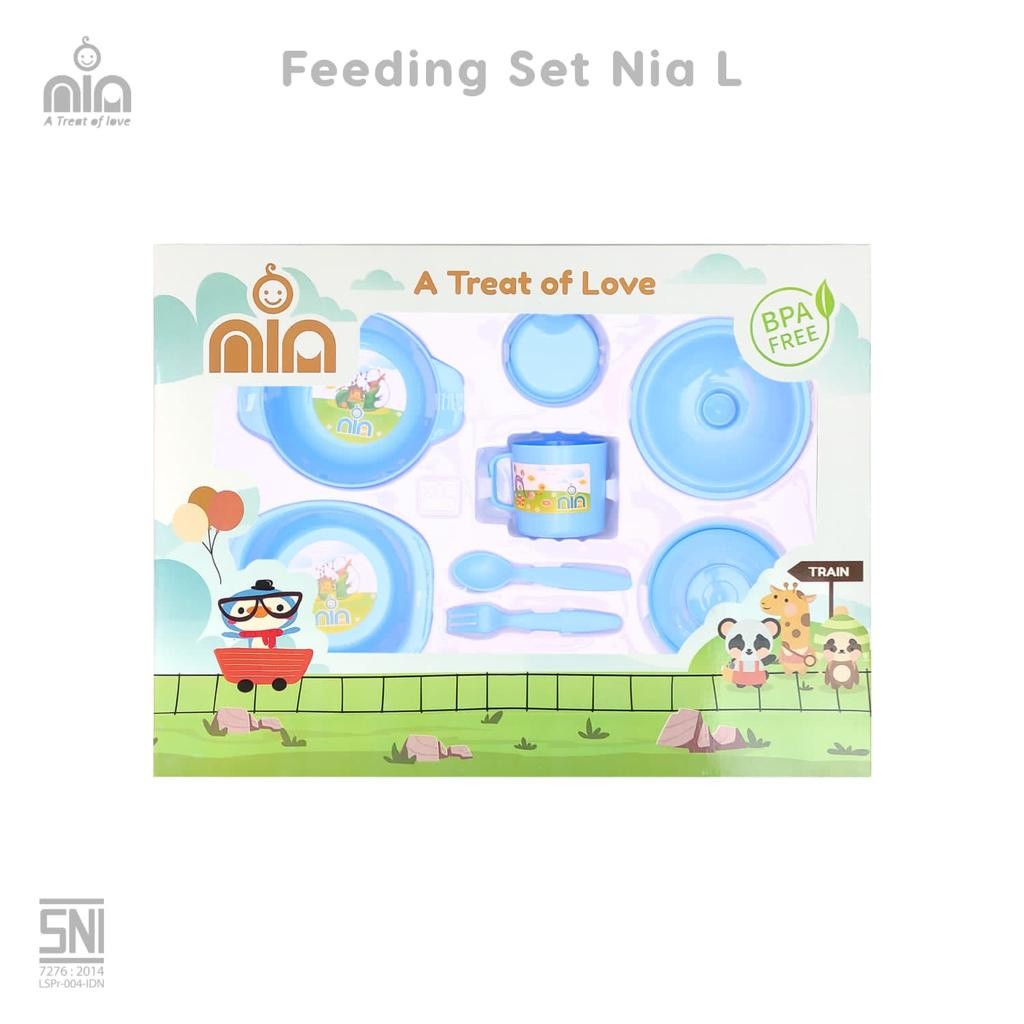 NIA Baby Feeding Gift Hampers Set Peralatan Makan Bayi MPASI 4in1 Ukuran Besar BPA FREE