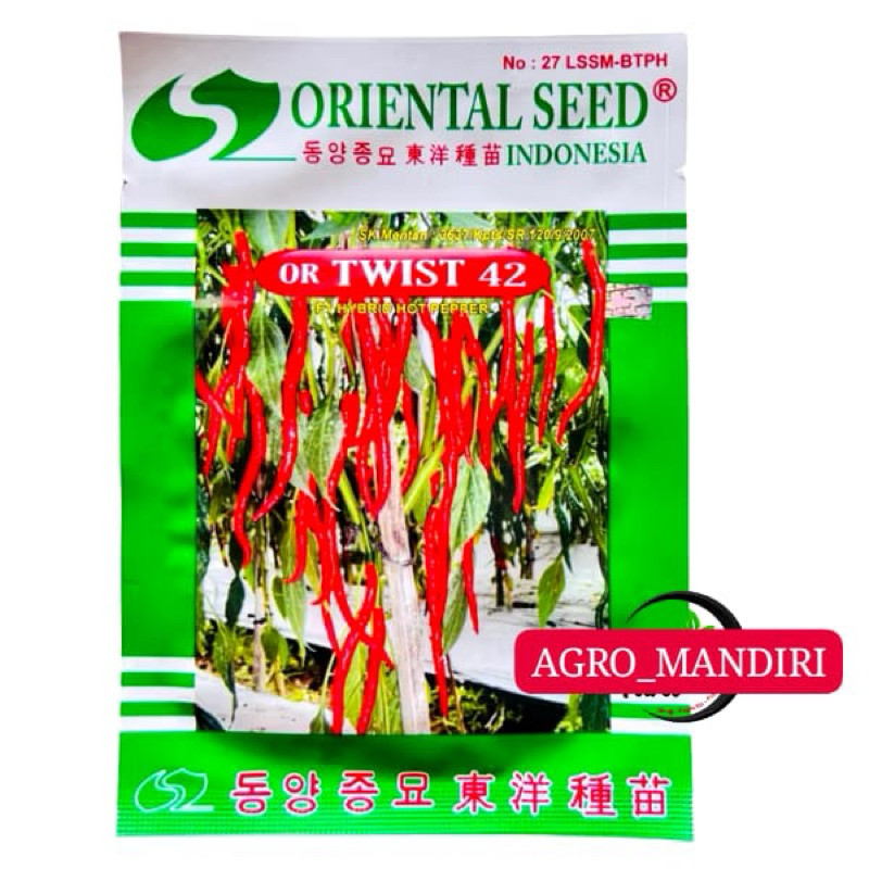 MAHAA.STORE Benih Bibit Cabe Keriting OR TWIST 42 F1 10 gram oriental seed