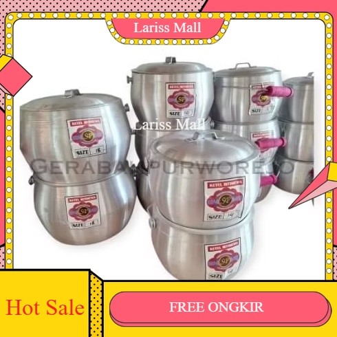[ LARISS_MALL ] BISA COD Ketel Priuk Periuk Kastrol Panci Beras Nasi Tradisional Istimewa SP Alumuni